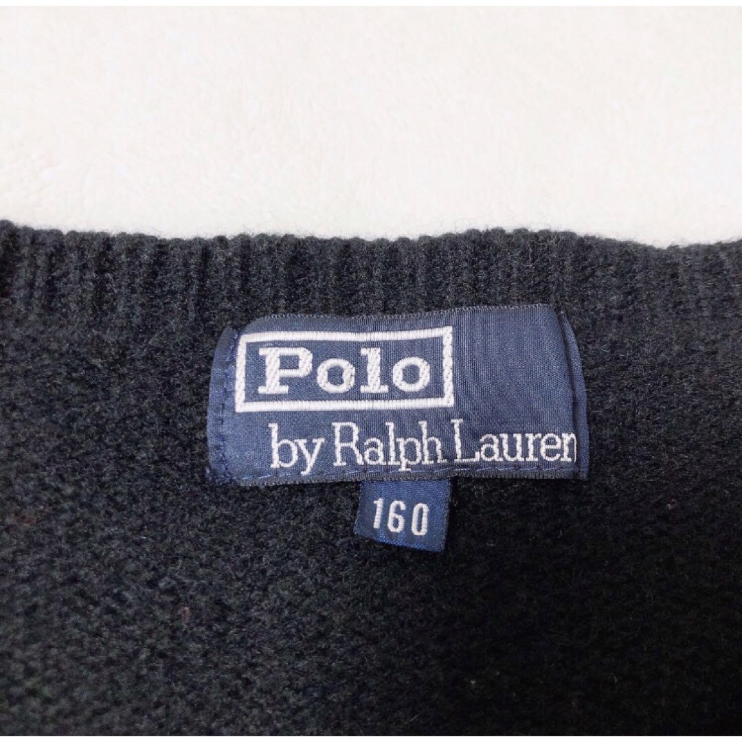 POLO RALPH LAUREN(ポロラルフローレン)のRALPH LAUREN ラルフローレン　ビッグポニー　ウール　ニット　ブラック レディースのトップス(ニット/セーター)の商品写真