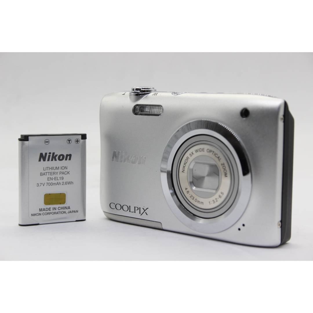 支払い発送詳細【美品 返品保証】 ニコン Nikon Coolpix A100 5x Wide バッテリー付き コンパクトデジタルカメラ  s5848