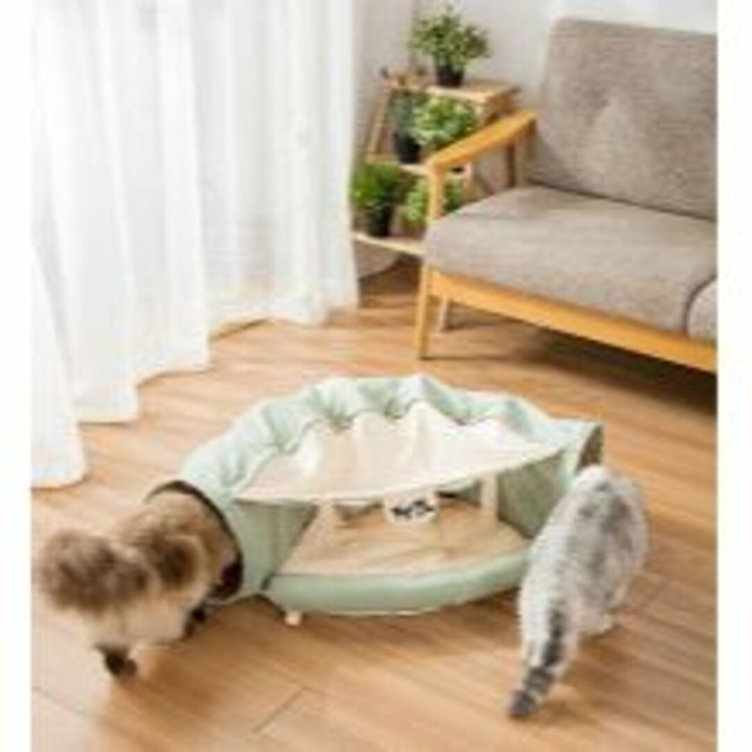 【茶色】 猫ベッド トンネル 猫ハウス キャットトンネル 猫ベッド おもちゃ その他のペット用品(猫)の商品写真