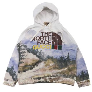 グッチ(Gucci)のグッチ THE NORTH FACE フォレスト 総柄 パーカー メンズ コットン マルチ M GUCCI(パーカー)