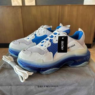 バレンシアガ(Balenciaga)のBALENCIAGA トリプルS クリアソール　スニーカー　ブルー 40(スニーカー)