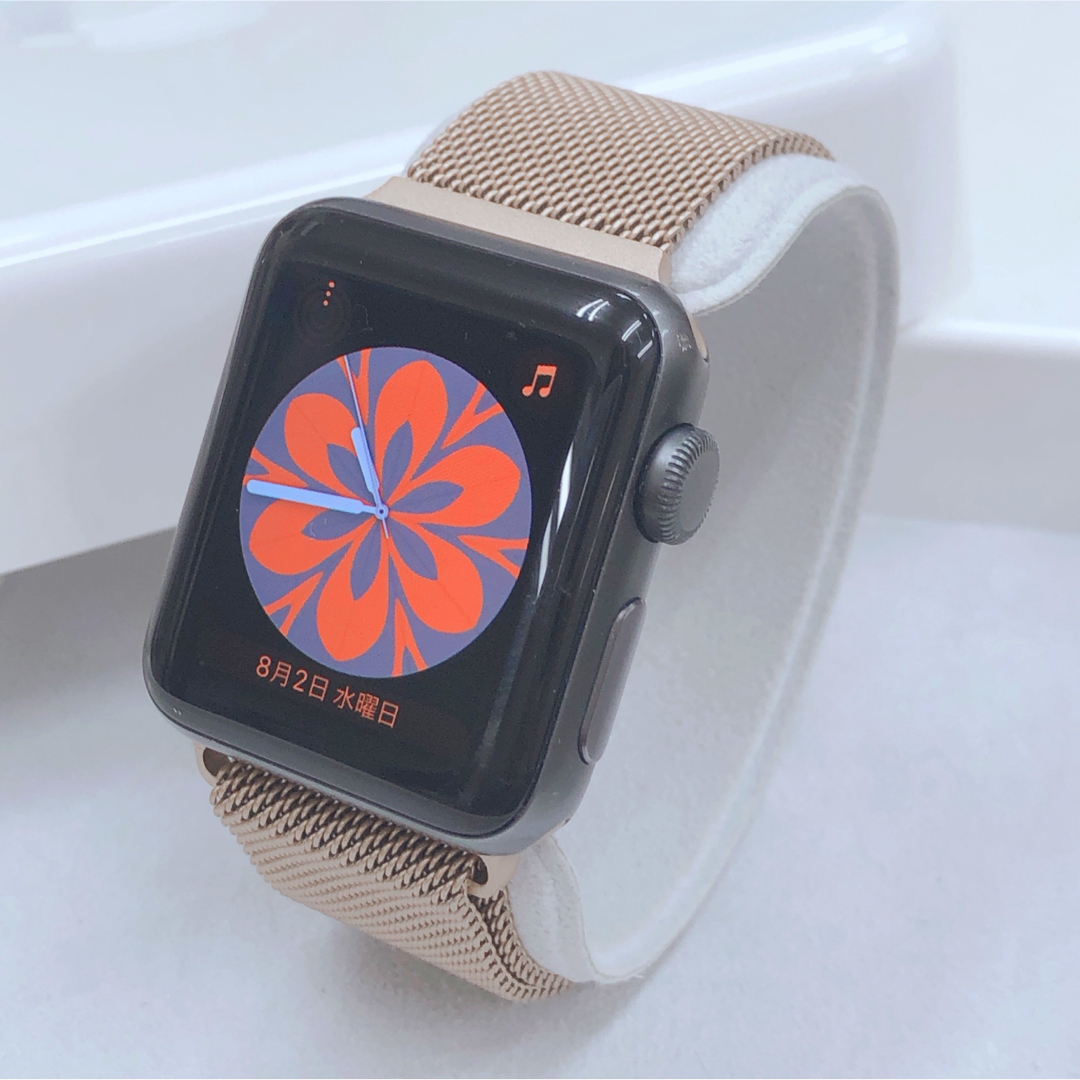 Apple Watch 黒 アップルウォッチ 38mm シリーズ3スマホ/家電/カメラ