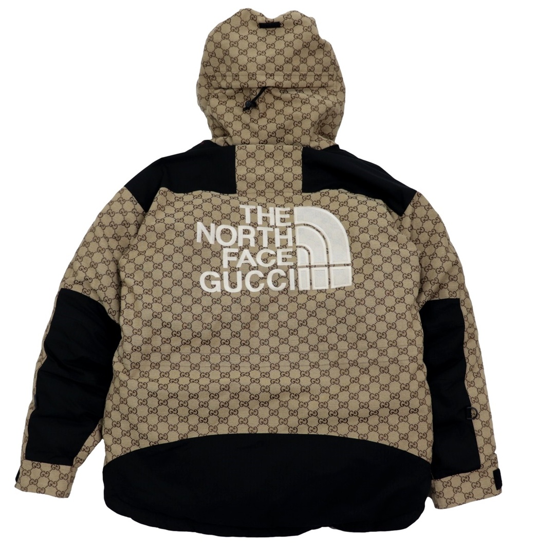 Gucci(グッチ)の美品 グッチ THE NORTH FACE GG総柄 ダウンジャケット メンズ コットン GGキャンバス ブラック M ダウンコート GUCCI メンズのジャケット/アウター(ダウンジャケット)の商品写真