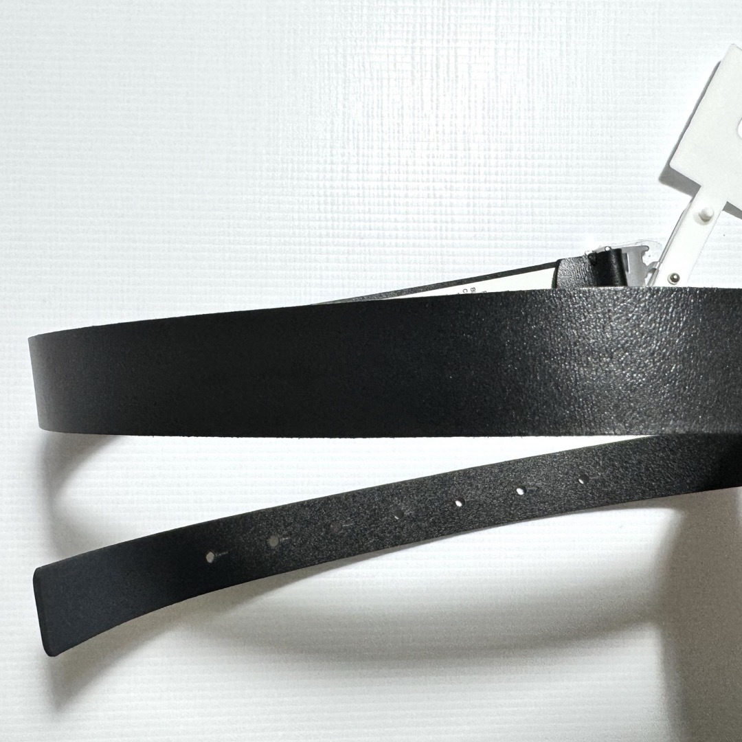 Calvin Klein(カルバンクライン)のカルバンクライン  本革 ロゴ ベルト レディース Sサイズ ブラック 黒 レディースのファッション小物(ベルト)の商品写真