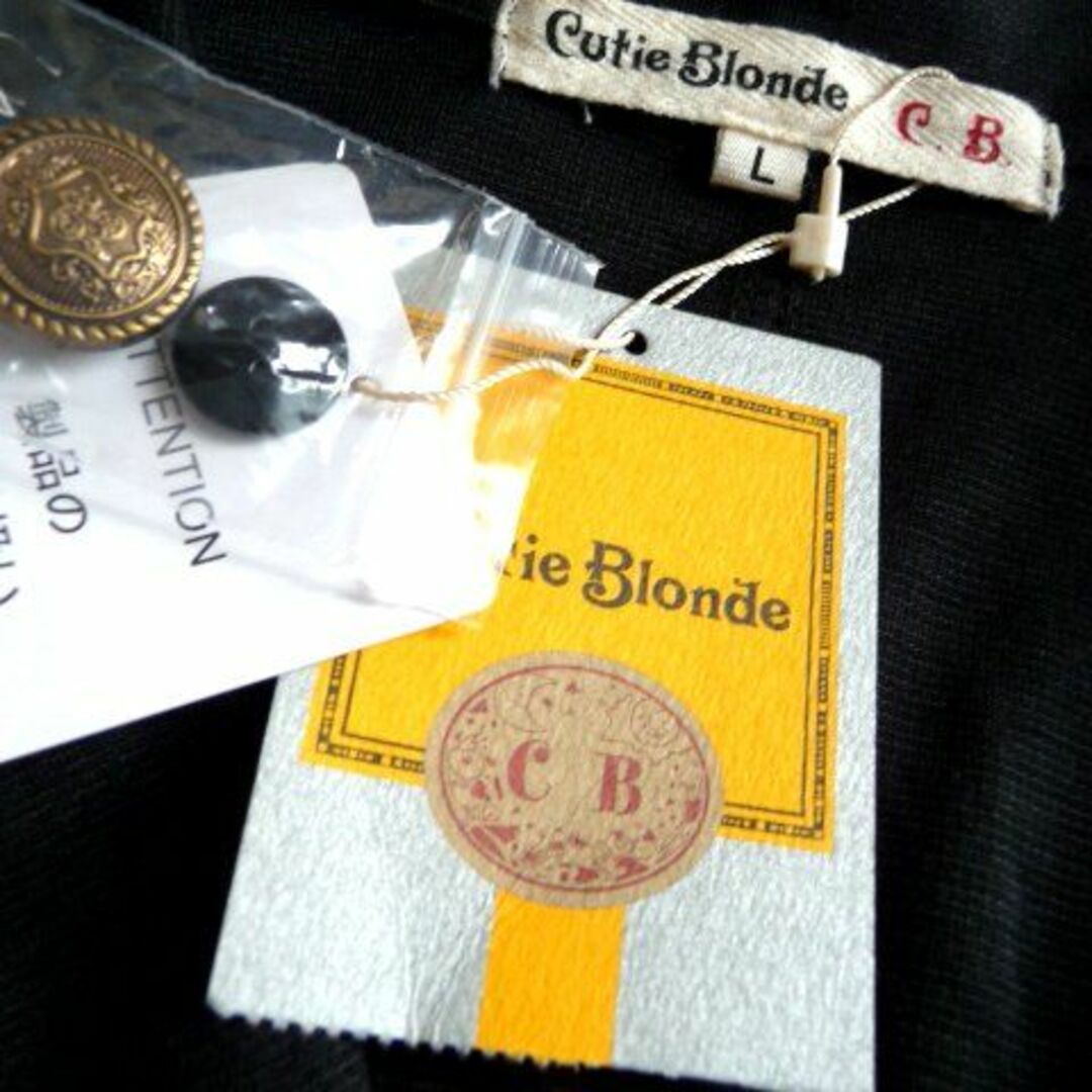 Cutie Blonde(キューティーブロンド)の新品 Cutie Blonde テーラード ジャケット黒 L 11号 柔らかい  レディースのジャケット/アウター(テーラードジャケット)の商品写真
