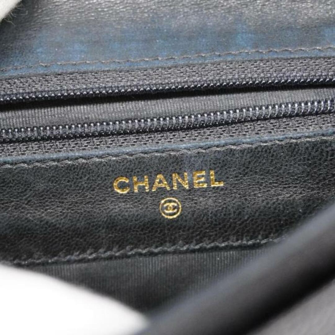 CHANEL(シャネル)の【4eb1860】シャネル コインケース/キャビアスキン/ブラック/ゴールド金具 レディースのファッション小物(コインケース)の商品写真