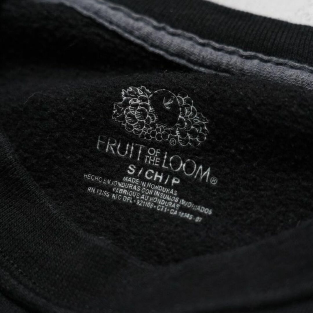FRUIT OF THE LOOM(フルーツオブザルーム)のフルーツオブザルーム　スウェット　Sサイズ　ブラック　無地　 メンズのトップス(スウェット)の商品写真