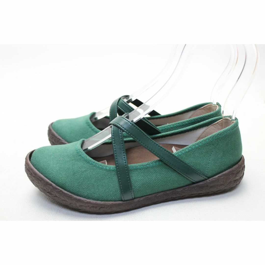 Re:getA(リゲッタ)の新品♪リゲッタ クロスベルトキャンバス地フラットパンプス(S)/376 レディースの靴/シューズ(ハイヒール/パンプス)の商品写真