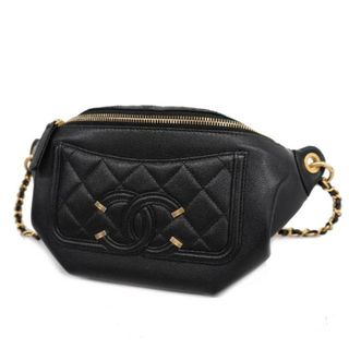 シャネル(CHANEL)の★SALE 【4eb1935】シャネル ボディバッグ/マトラッセ/チェーンショルダー/キャビアスキン/ブラック/ゴールド金具 【中古】 レディース(ボディバッグ/ウエストポーチ)