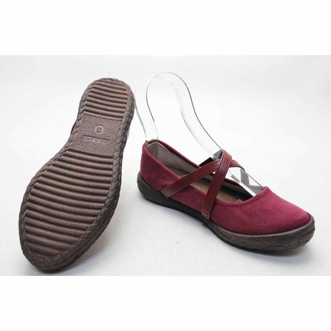 Re:getA(リゲッタ)の新品♪リゲッタ クロスベルトキャンバス地フラットパンプス(S)/377 レディースの靴/シューズ(バレエシューズ)の商品写真