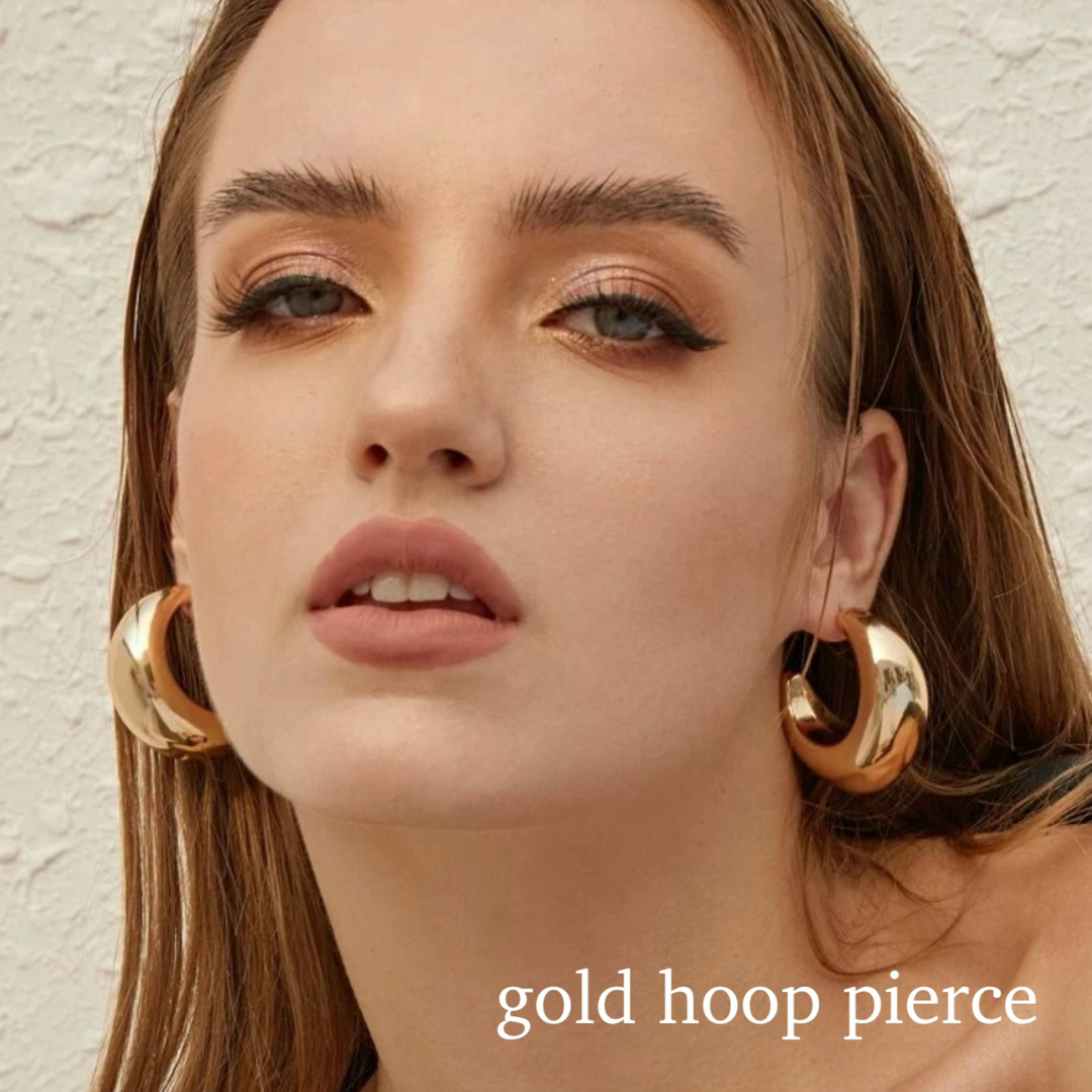 gold hoop pierce レディースのアクセサリー(ピアス)の商品写真