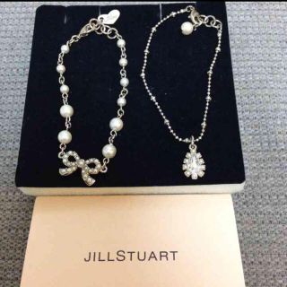 ジルスチュアート(JILLSTUART)の美品 ジルスチュアート ブレスレット セット キラキラ リボン パール(ブレスレット/バングル)