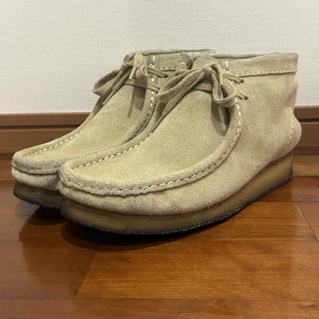 メンズ【美品】クラークス Clarks ワラビー ブーツ ベージュ