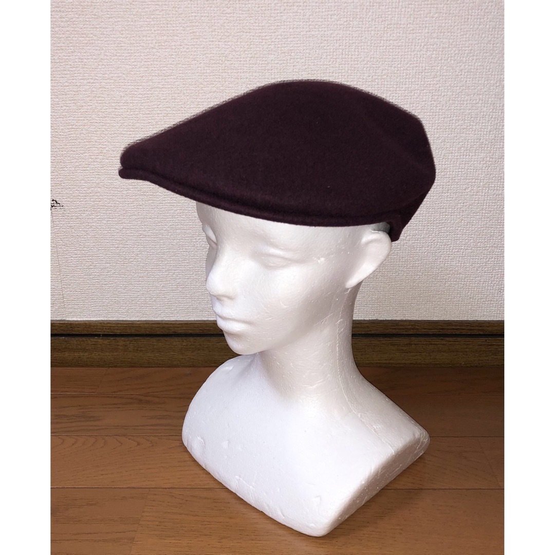 KANGOL(カンゴール)のS 美品 KANGOL WOOL 504 ハンチングキャップ ベレー帽 エンジ メンズの帽子(ハンチング/ベレー帽)の商品写真