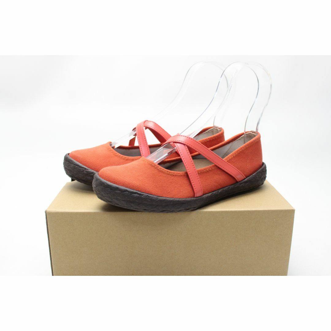 Re:getA(リゲッタ)の新品♪リゲッタ クロスベルトキャンバス地フラットパンプス(S)/379 レディースの靴/シューズ(バレエシューズ)の商品写真