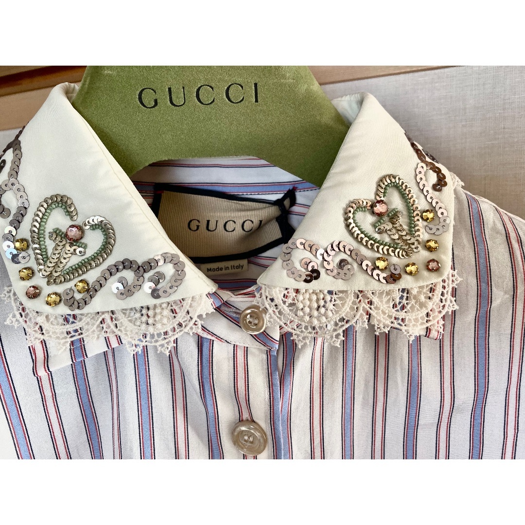 Gucci(グッチ)のGUCCI シャツワンピース　未使用 レディースのワンピース(ミニワンピース)の商品写真