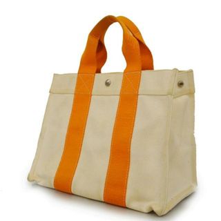 エルメス(Hermes)の★SALE 【4eb2075】エルメス トートバッグ/ボラボラPM/キャンバス/アイボリー/オレンジ/シルバー金具 【中古】 レディース(トートバッグ)