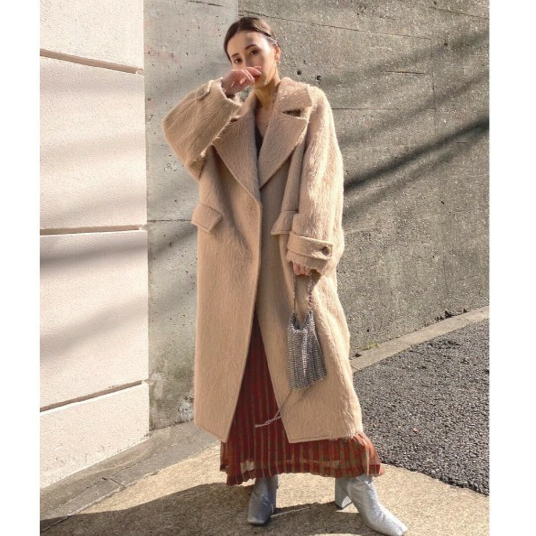 Ameri VINTAGE(アメリヴィンテージ)の4200→3200 AMERI　3WAY OVAL SHAGGY COAT レディースのジャケット/アウター(ロングコート)の商品写真