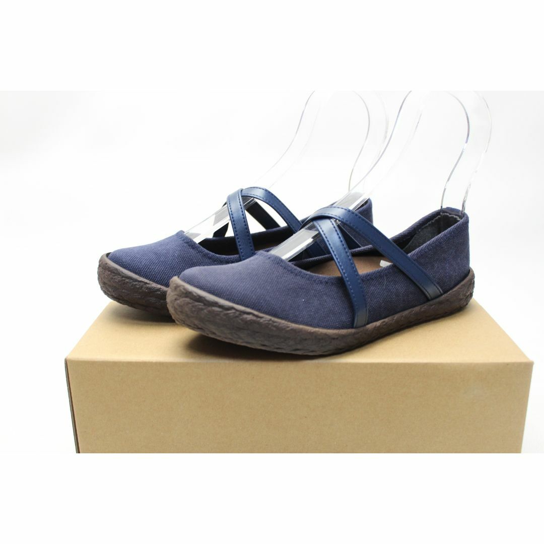 Re:getA(リゲッタ)の新品♪リゲッタ クロスベルトキャンバス地フラットパンプス(S)/382 レディースの靴/シューズ(ハイヒール/パンプス)の商品写真