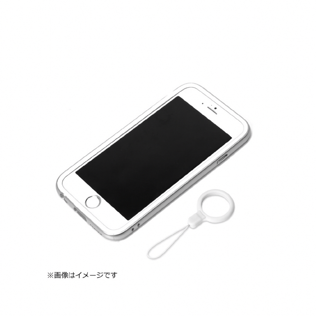 iPhone 6用　ハイブリッドバンパー リングストラップ付　シルバー スマホ/家電/カメラのスマホアクセサリー(iPhoneケース)の商品写真