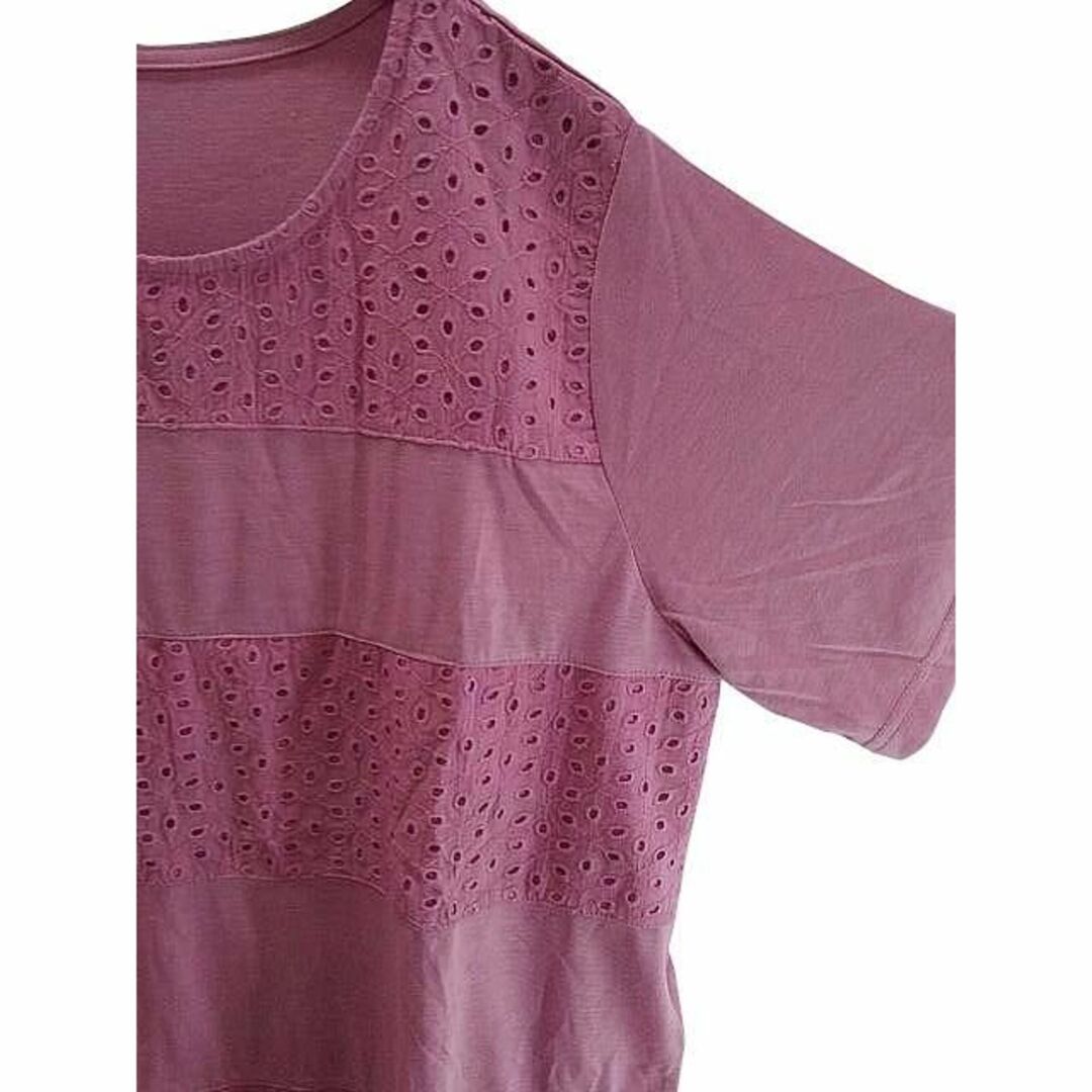 SS0622■ 新品 Tシャツ カットワーク切替 半袖 丸首 3枚セット LL レディースのトップス(Tシャツ(半袖/袖なし))の商品写真