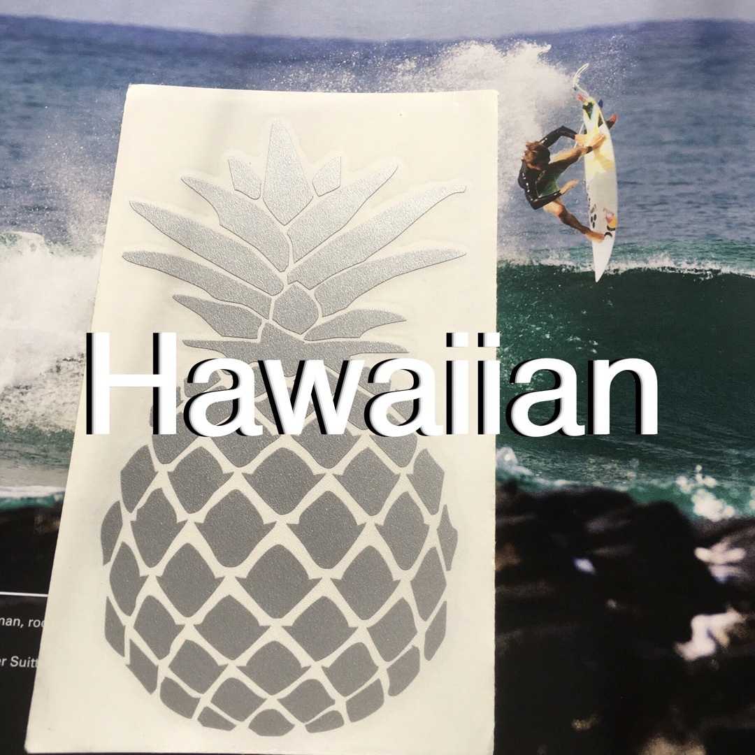 QUIKSILVER(クイックシルバー)のHawaii 限定激レア型抜きパイナップルダイカットステッカー1点物 メンズのファッション小物(その他)の商品写真