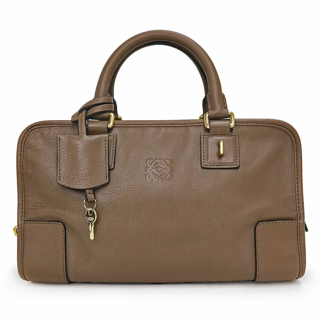 LOEWE(ロエベ)のロエベ アマソナ 28 ミニボストン ハンドバッグ カーフスキン レザー ブラウン 茶 ゴールド金具 352.79.A03 LOEWE（中古） レディースのバッグ(ハンドバッグ)の商品写真