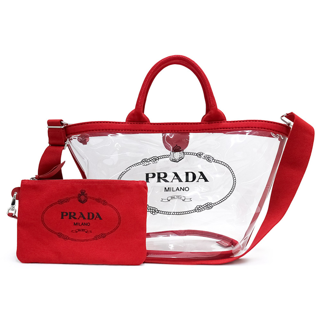 PRADA  プラダ  カナパ   Sサイズ  ロッソ  キャンバストート