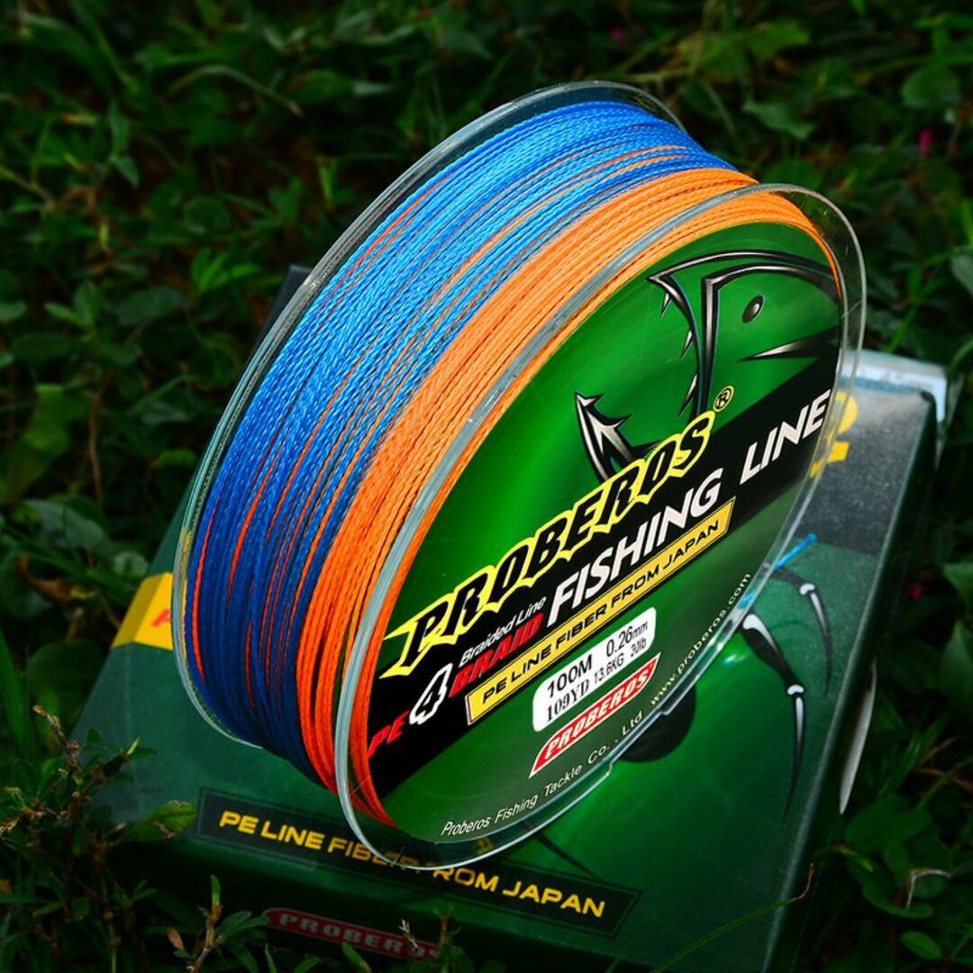 【送料無料】100M PE ライン 5色 4本編み 釣り 糸 耐久性 0.8号 スポーツ/アウトドアのフィッシング(釣り糸/ライン)の商品写真