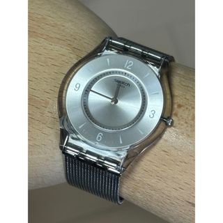 スウォッチ(swatch)のスウォッチ/時計/メタルニット/swatch/シルバー/ユニセックス/美品/レア(腕時計(アナログ))