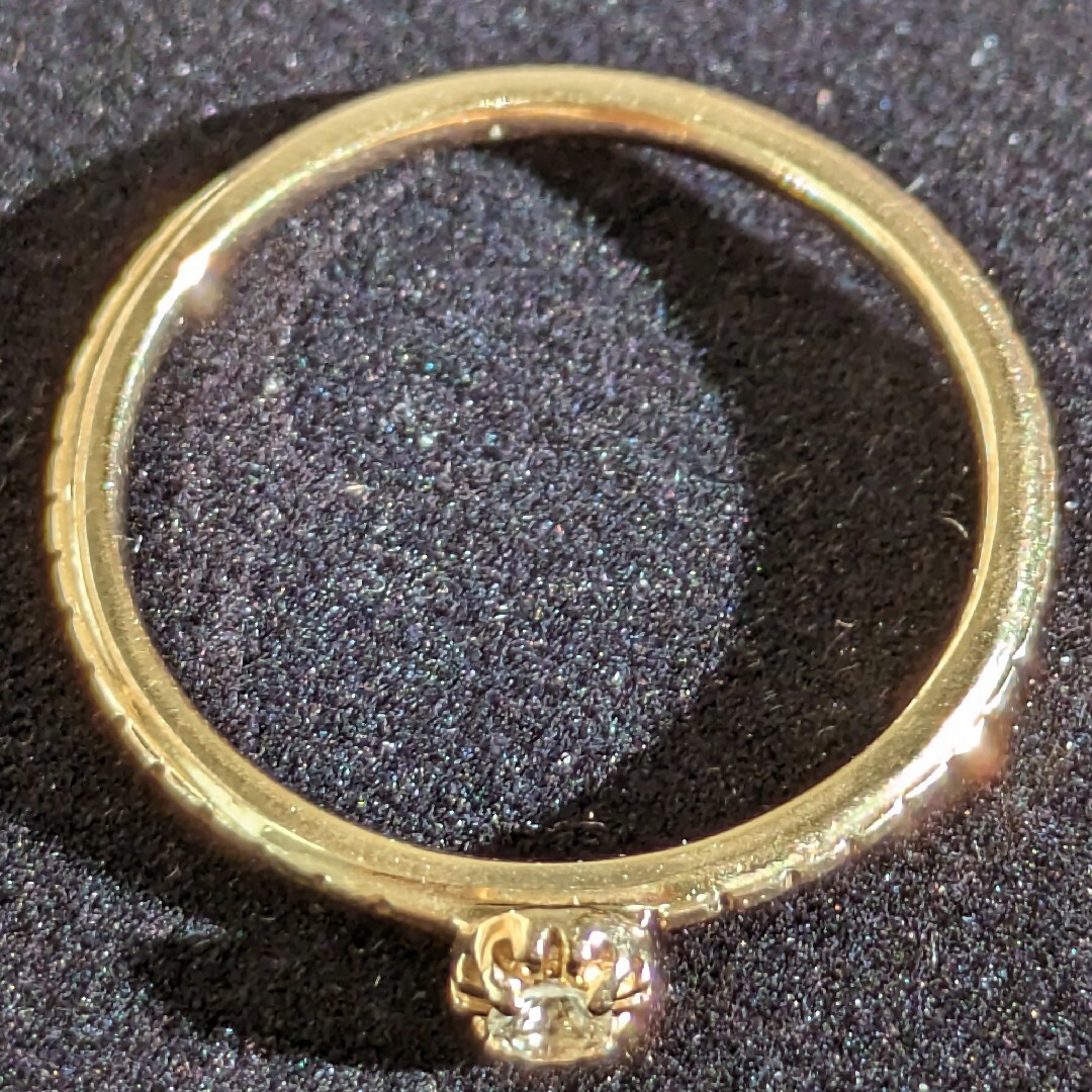 agete(アガット)の463アガットダイヤリングK18PGピンクゴールド0.03ct レディースのアクセサリー(リング(指輪))の商品写真