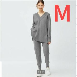 ジーユー(GU)のM　グレー　ニットジョガーパンツ　新品　ユニクロ　ZARA　H&M(カジュアルパンツ)