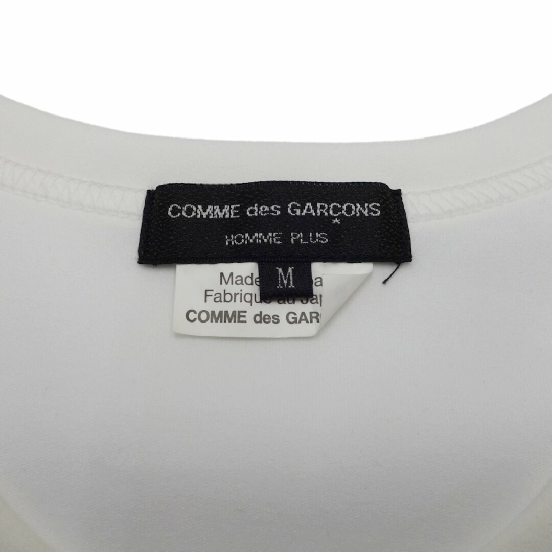 COMME des GARCONS(コムデギャルソン)のCOMME des GARCONS コムデギャルソン オムプリュス プリントデザインルーズT 半袖Ｔシャツ Mサイズ ポリエステル ホワイト ブラック/180180【中古】 レディースのトップス(Tシャツ(半袖/袖なし))の商品写真