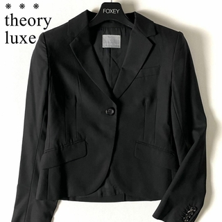 セオリーリュクス(Theory luxe)の美品◇セオリーリュクス　テーラードジャケット　ウール混　38　ブラック(スーツ)