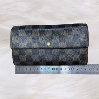 ルイヴィトン(LOUIS VUITTON)の【1点限定/LOUIS VUITTON】ルイヴィトン ダミエ 長財布(ボタン)(長財布)