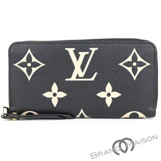 ルイヴィトン(LOUIS VUITTON)のAランク【ルイ・ヴィトン】ジッピー・ウォレット/M80481/モノグラム・アンプラント/ノワール/長財布/LOUIS VUITTON/ブラック/ベージュ【中古】(財布)