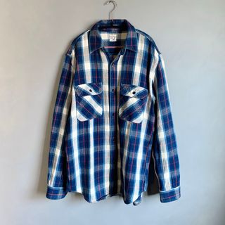 オアスロウ(orSlow)のorSlow インディゴネルチェックシャツ 2M オアスロウ 厚手ジャケット(シャツ)