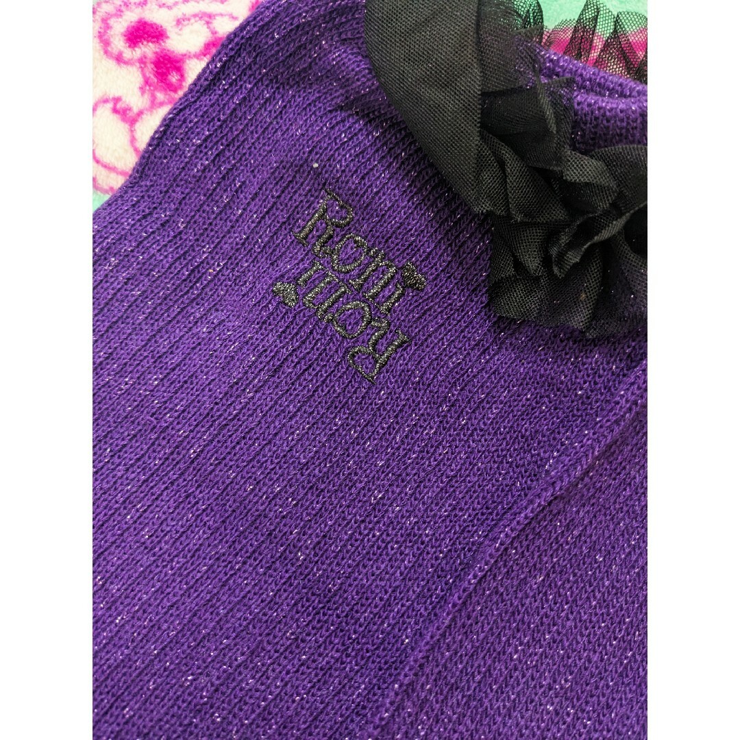 RONI(ロニィ)の41🌹新品🌹RONI🌹紫レッグウォーマー🌹XL キッズ/ベビー/マタニティのこども用ファッション小物(レッグウォーマー)の商品写真