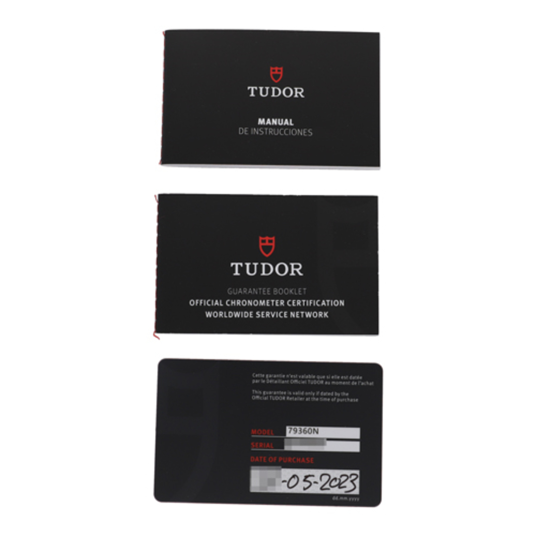 Tudor(チュードル)の【119311】TUDOR チュードル  79360N ブラックベイ ホワイト/ブラックダイヤル SS/レザー 自動巻き ギャランティーカード 純正ボックス 腕時計 時計 WATCH メンズ 男性 男 紳士【中古】 メンズの時計(腕時計(アナログ))の商品写真