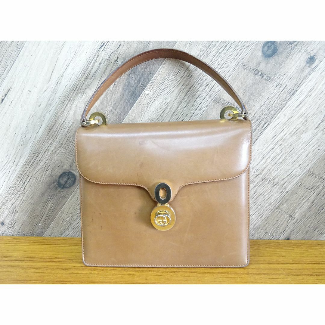 GUCCI - K浦005/ GUCCI オールドグッチ レザー ハンドバッグ ヴィンテージ