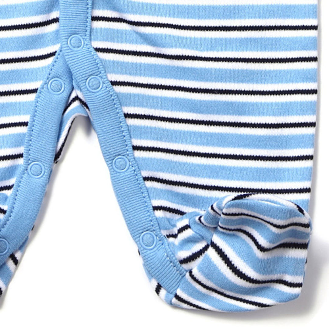 ラルフローレン ベビー服 ロンパース Ralph Lauren STRIPE-ONE PIECE-COVERALL SUFFIELD BLUE MULTI 3M(0～3ヵ月) キッズ/ベビー/マタニティのベビー服(~85cm)(ロンパース)の商品写真