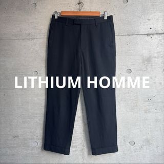 ラッドミュージシャン(LAD MUSICIAN)のLITHIUM HOMME ブラック テーパードスラックス(スラックス)