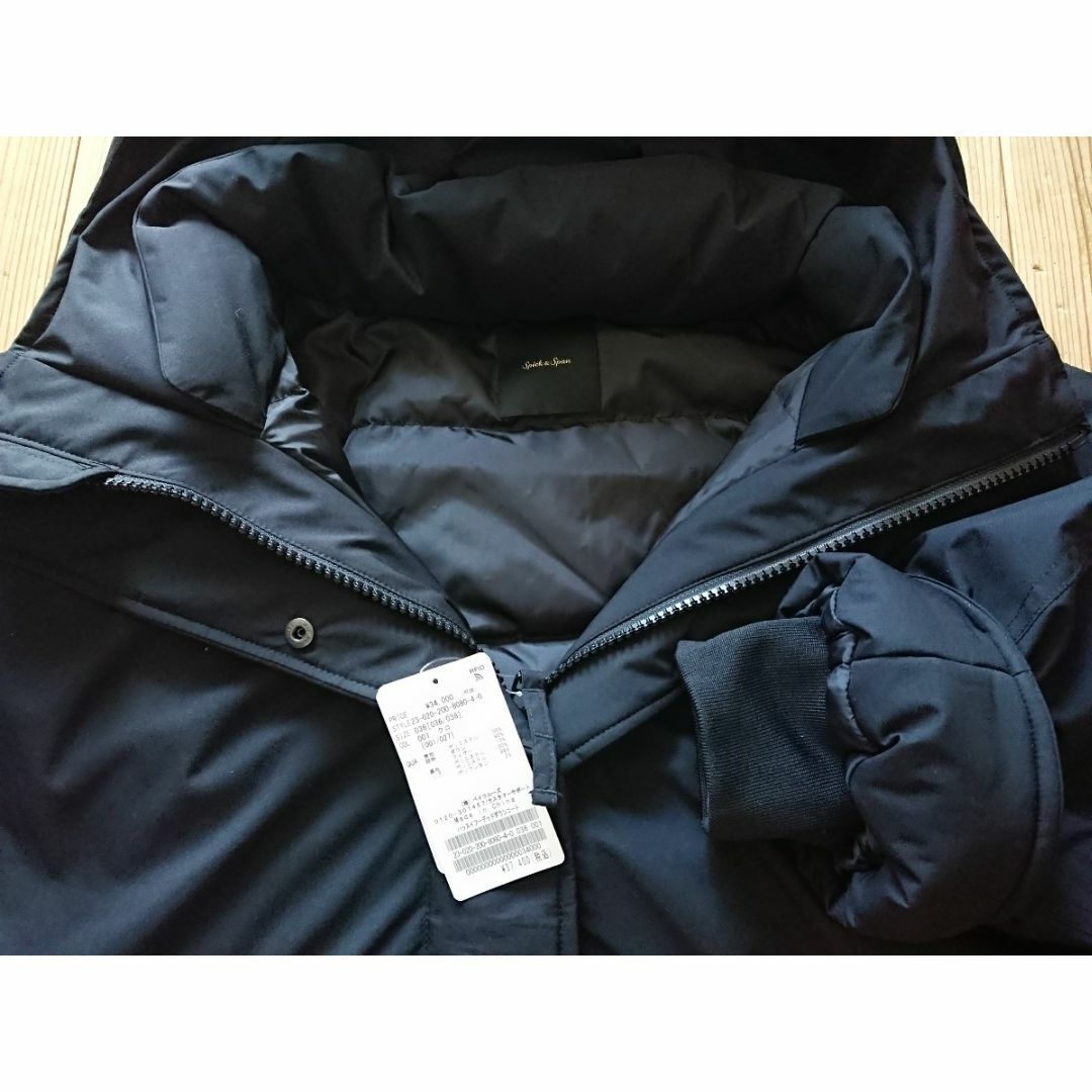 Spick & Span(スピックアンドスパン)のスピック&スパン 撥水フーデッドダウンコート 36 spick&span 新品黒 レディースのジャケット/アウター(ダウンコート)の商品写真
