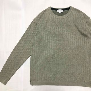 アバハウス(ABAHOUSE)の【極美品】ABAHOUSEアバハウス 幾何学模様ニット セーター M 緑 日本製(ニット/セーター)