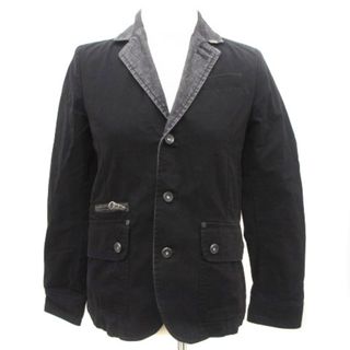 ディーゼル(DIESEL)のディーゼル ジャケット ブレザー 切替 シングル ロゴ金具 裏地総柄 黒 M(その他)