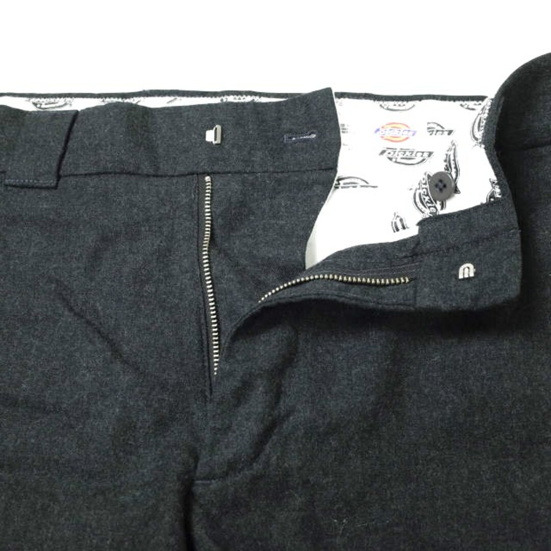 Dickies(ディッキーズ)のDickies x BEAUTY&YOUTH UNITED ARROWS ディッキーズ ビューティーアンドユース ユナイテッドアローズ 別注 W/WIDE 9/10 LENGTH ウールワイドテーパードパンツ 1214-499-7365 M チャコールグレー ボトムス【中古】【Dickies × BEAUTY&YOUTH UNITED ARROWS】 メンズのパンツ(スラックス)の商品写真