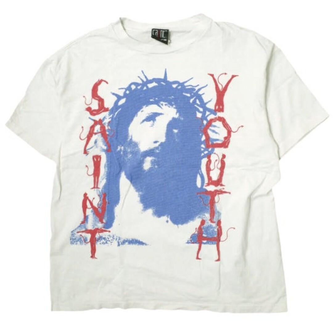 SAINT MICHAEL セントマイケル 23SS 日本製 ST YOUTH TEE ジーザスプリントTシャツ SM-S23-0000-048 XL ホワイト 半袖 SAINT Mxxxxxx トップス【SAINT MICHAEL】約71cm身幅