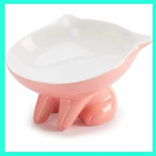 VIVIPET 猫型皿 猫 犬 皿 給餌 食器 ボウル 陶製 セラミック 可愛い(猫)