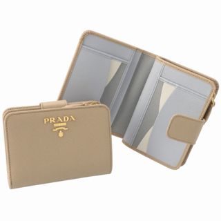 プラダ(PRADA)のプラダ PRADA 財布 二つ折り レディース サフィアーノ バイカラー コンパクト財布 1ML018 ZLP (財布)