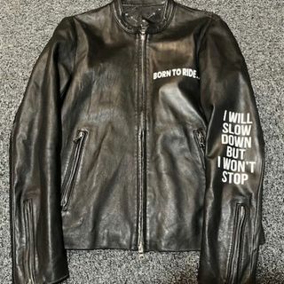 タケオキクチ ラムレザーライダースJKT BK M(ライダースジャケット)